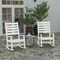 Merrick Lane Fielder Set of 2 Contemporary Rocking Chairs, All-Weather HDPE Indoor/Outdoor Rockers